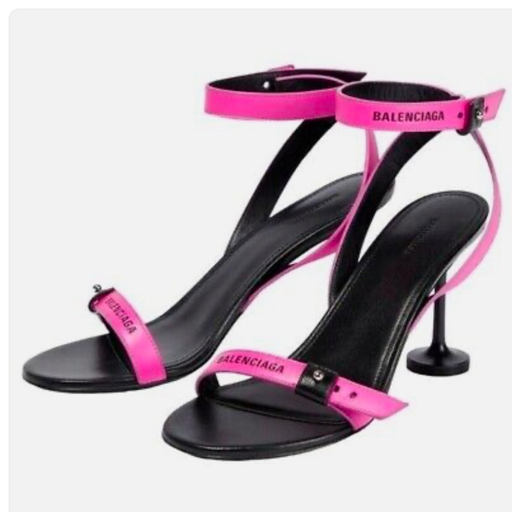 BALENCIAGA Afterhour 90 leather sandals Size 36 US NEW!
